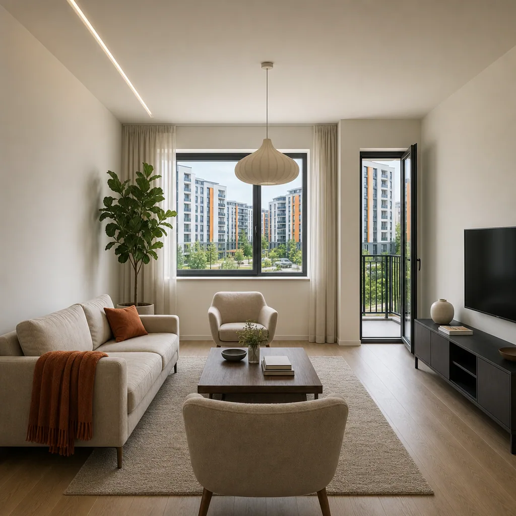 1-но комн. · 68,58 м² — вид квартиры